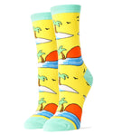 Sunset Socks | Novelty Crew Socks For Women