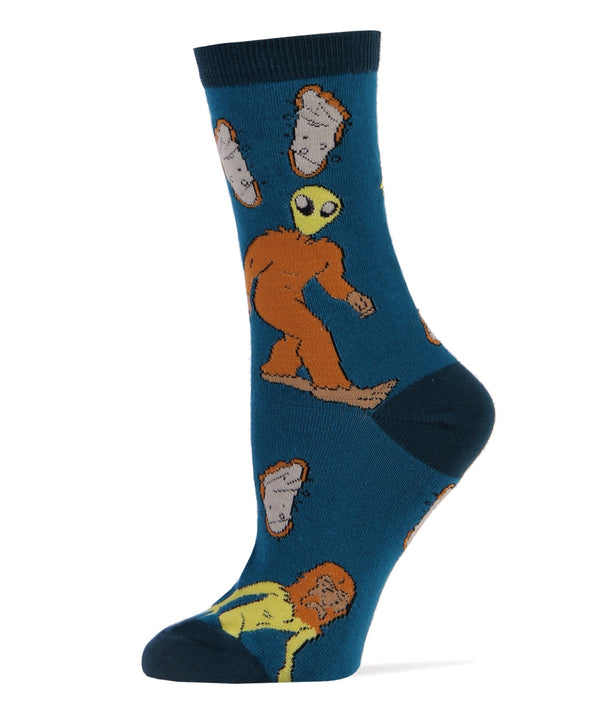 Aliens Are Afoot Socks | Novelty Socks For Women