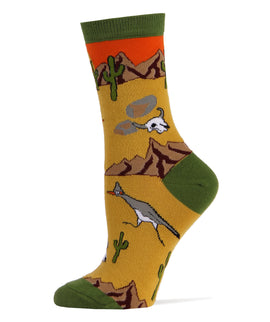 Roadrunner Socks | Novelty Crew Socks For Women
