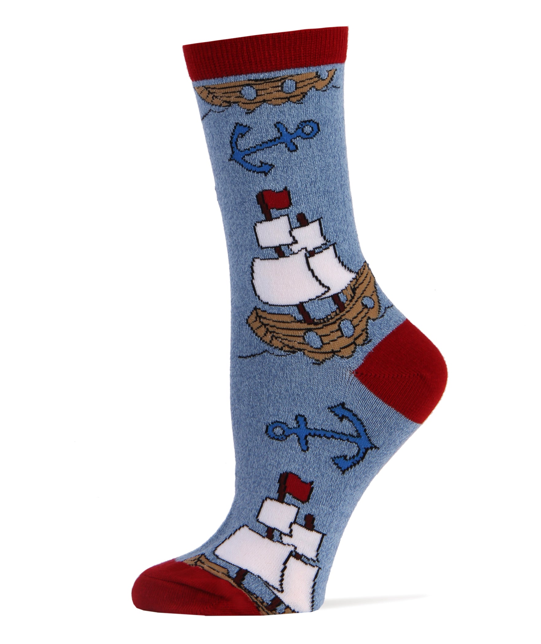Let's Sail Socks | Novelty Crew Socks For Women