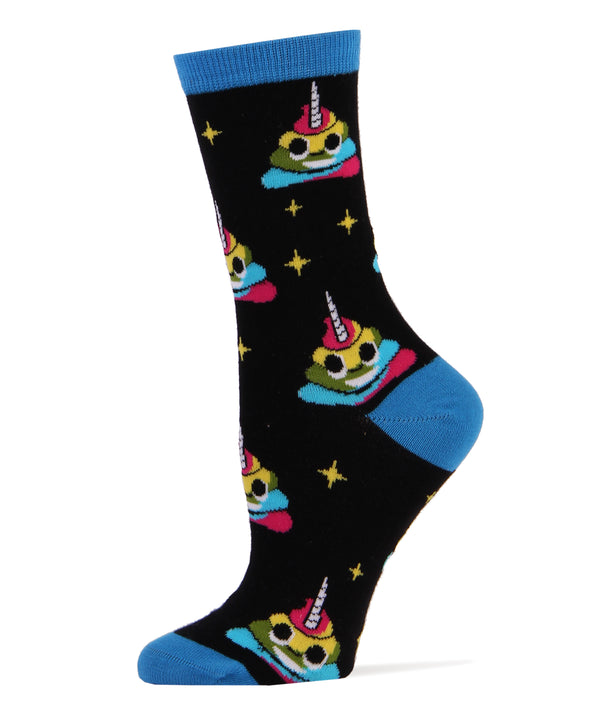 UnicornPoo Socks | Novelty Crew Socks For Women