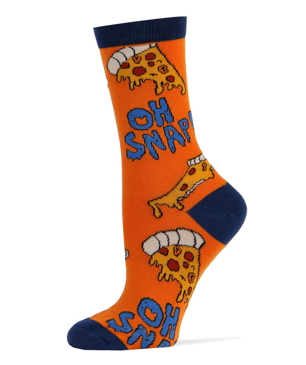 Wanna Pizza Socks | Novelty Crew Socks For Women