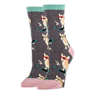 Corgi Boi Socks | Novelty Crew Socks For Women