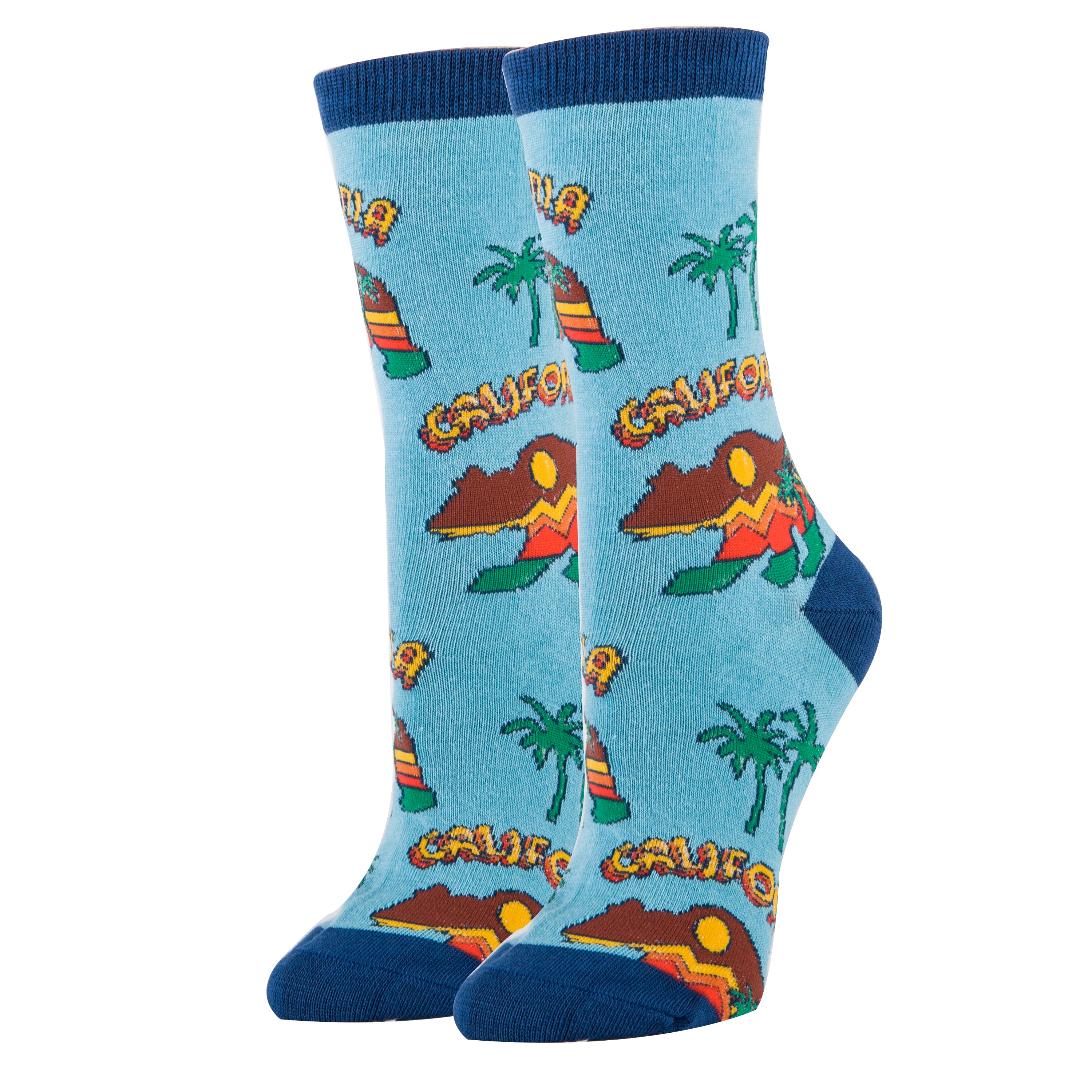 Cali Bear Socks | Novelty Crew Socks For Women
