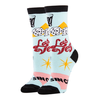 Viva Vegas Socks | Novelty Crew Socks For Women