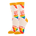 Love Wins Socks | Novelty Crew Socks For Women