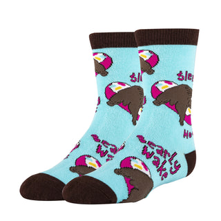 Bearly Awake Socks | Novelty Crew Socks for Kids