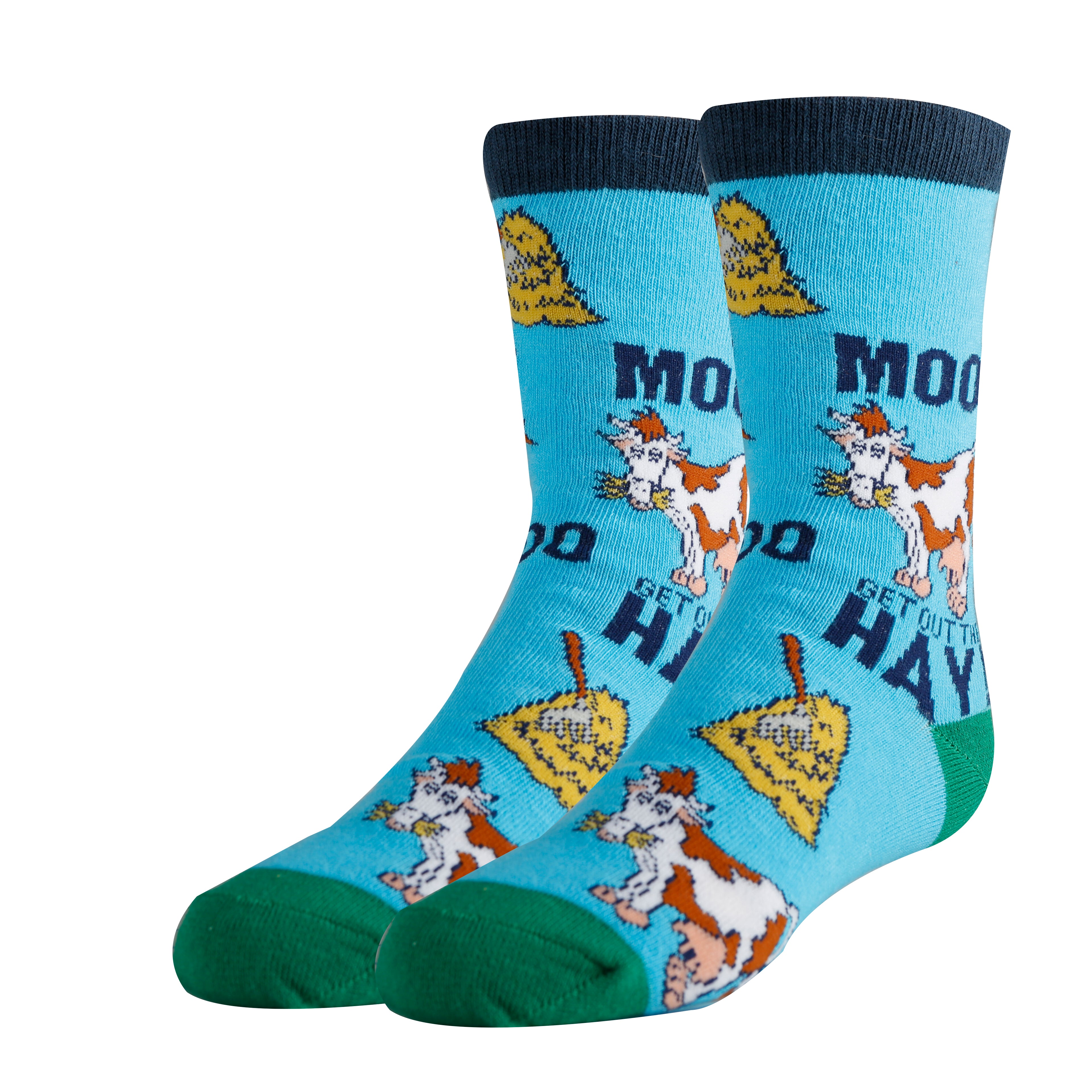 Mooo Over Socks | Novelty Crew Socks for Kids