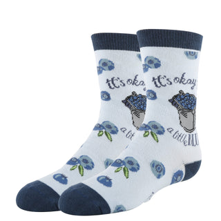 A Little Blue Socks | Novelty Crew Socks for Kids
